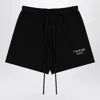 Essentials Fear Of God  Black Shorts With Logo