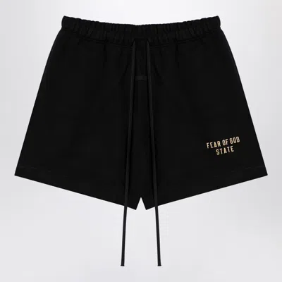 Essentials Fear Of God  Black Shorts With Logo