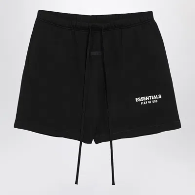 Essentials Fear Of God  Black Shorts With Logo