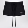 Essentials Fear Of God  Womens Wood Drawstring-waist Shell Running Shorts In Black