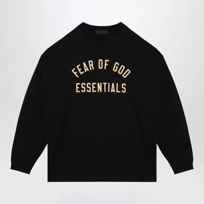 Essentials Fear Of God  Black T-shirt With Logo