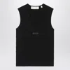 Essentials Waffle Knit Tank Top In Black