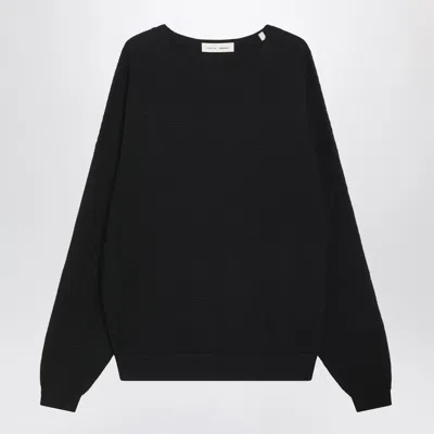 Essentials Fear Of God  Black Waffleknit Sweatshirt