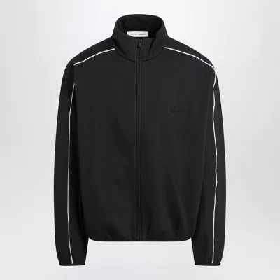 Essentials Fear Of God  Black Zip Sweatshirt With Contrasting Trims