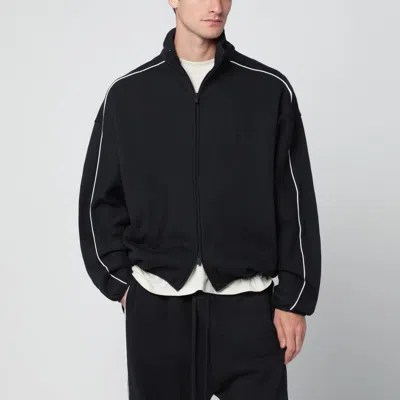 Essentials Black Zip Sweatshirt With Contrasting Trims