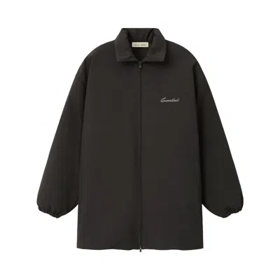 Pre-owned Essentials Fear Of God  Bonded Nylon Signature Filled Barn Jacket 'ink Black' | Men's Size Xs