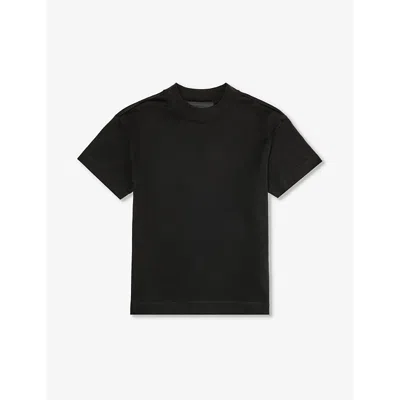 Essentials Fear Of God  Boys Black Kids  Relaxed-fit Cotton-blend T-shirt 2-16 Years