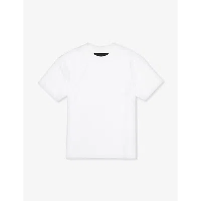 Essentials Fear Of God  Boys White Kids  Relaxed-fit Cotton-blend T-shirt 2-16 Years