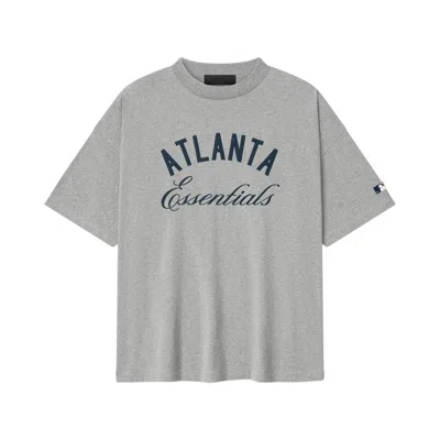 Pre-owned Essentials Fear Of God  Braves 90s Tee 'concrete Heather' | Grey | Men's Size Xs