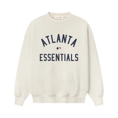 Pre-owned Essentials Fear Of God  Braves Crewneck 'cream White' | Men's Size M