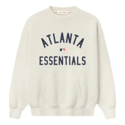 Essentials Fear Of God  Braves Crewneck Ss25 Sweatshirt 'cream White' In Neutral