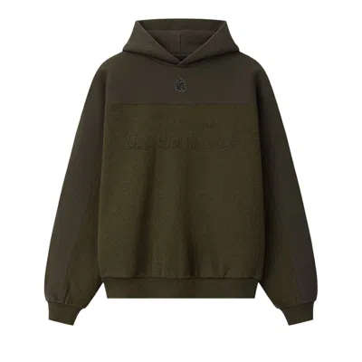 Pre-owned Essentials Fear Of God  Browns 90s Relaxed Hoodie 'wood Heather' | Men's Size Xl