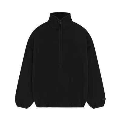 Pre-owned Essentials Fear Of God  Brushed Half Zip Pull Over 'black' | Men's Size Xl