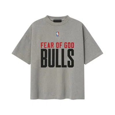 Pre-owned Essentials Fear Of God  Bulls 90s Tee 'concrete Heather' | Grey | Men's Size Xs