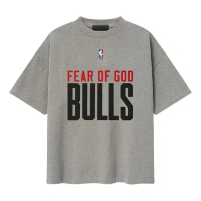 Essentials Fear Of God  Bulls 90s T-shirt 'concrete Heather' In Gray