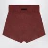 Essentials Fear Of God  Burgundy Honeycomb Short