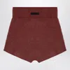 Essentials Fear Of God  Burgundy Honeycomb Short