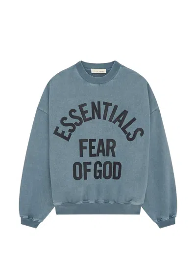 Essentials Fear Of God  Campus 90 Crewneck Sweatshirt In Blue