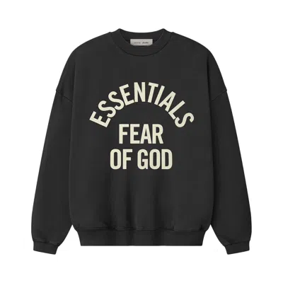 Pre-owned Essentials Fear Of God  Campus 90's Crewneck Sweatshirt 'faded Black' | Men's Size Xl