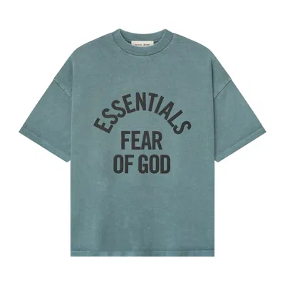Pre-owned Essentials Fear Of God  Campus 90's Short-sleeve Tee 'faded Coastal' | Blue | Men's Size S