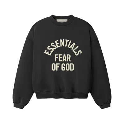 Pre-owned Essentials Fear Of God  Campus 90s Crewneck Sweatshirt 'faded Black' | Kid's Size 10