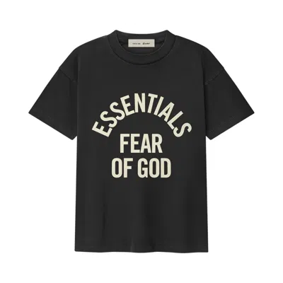 Pre-owned Essentials Fear Of God  Campus Classic Short Sleeve Tee 'faded Black' | Women's Size Xl