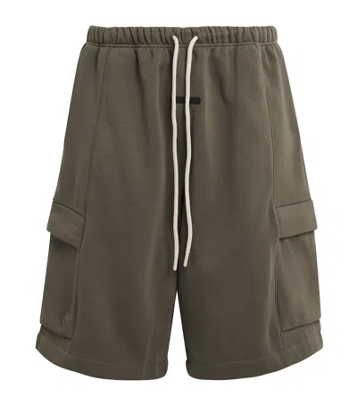 Essentials Fear Of God  Cargo Basketball Shorts In Green