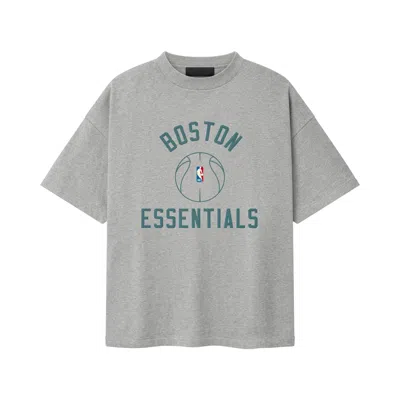 Pre-owned Essentials Fear Of God  Celtics X Barkley Hendricks 90s Tee 'concrete Heather' | Grey | Men's Size Xl In Gray