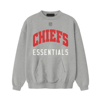 Pre-owned Essentials Fear Of God  Chiefs Sport Crewneck 'concrete Heather' | Grey | Men's Size Xs In Gray