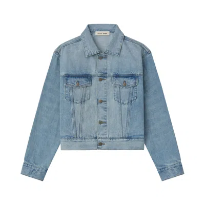 Pre-owned Essentials Fear Of God  Classic Denim Jacket 'classic Blue' | Men's Size Xs