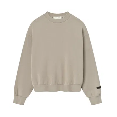 Pre-owned Essentials Fear Of God  Classic Fit Fleece Crewneck 'crewneck Timber' | Tan | Men's Size M