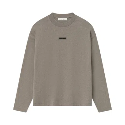 Pre-owned Essentials Fear Of God  Classic Fit Long-sleeve Tee 'homestead Heather' | Grey | Men's Size L In Gray