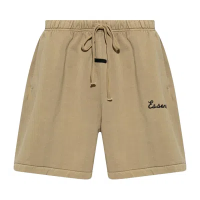 Pre-owned Essentials Fear Of God  Classic Fit Short 'faded Dune' | Brown | Men's Size Xl