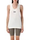 Essentials Ribbed Scoop-neck Tank Top In White