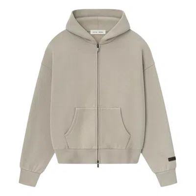 Essentials Fear Of God  Classic Full Zip Hoodie 'timber' In Neutral