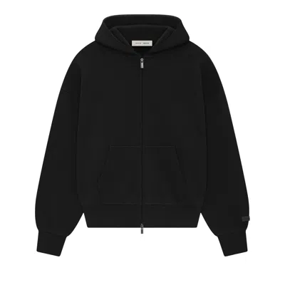 Pre-owned Essentials Fear Of God  Classic Full Zip-up Hoodie 'jet Black' | Men's Size Xs