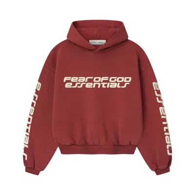 Pre-owned Essentials Fear Of God  Classic Hoodie 'crimson' | Red | Kid's Size 10