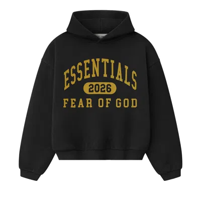 Pre-owned Essentials Fear Of God  Classic Hoodie 'vintage Black' | Kid's Size 8