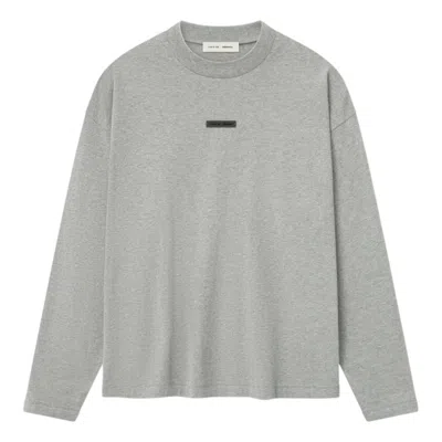 Essentials Fear Of God  Classic Long Sleeve T-shirt 'concrete Heather' In Gray