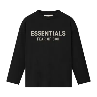 Pre-owned Essentials Fear Of God  Classic Long Sleeve Tee 'black' | Kid's Size 10