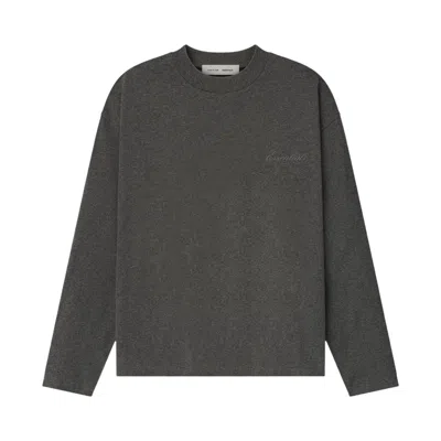 Pre-owned Essentials Fear Of God  Classic Long-sleeve Tee 'charcoal Heather' | Grey | Men's Size Xl In Gray