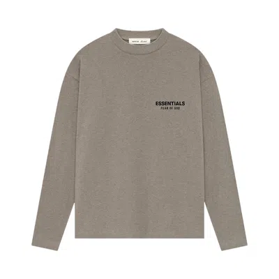 Pre-owned Essentials Fear Of God  Classic Long Sleeve Tee 'homestead Heather' | Grey | Men's Size Xxl In Gray