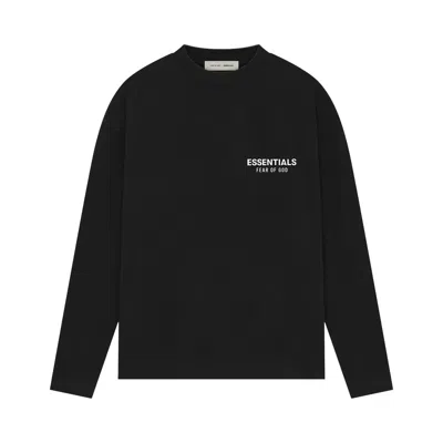 Pre-owned Essentials Fear Of God  Classic Long-sleeve Tee 'jet Black' | Men's Size S
