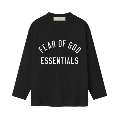 Pre-owned Essentials Fear Of God  Classic Long Sleeve Tee 'vintage Black' | Kid's Size 12