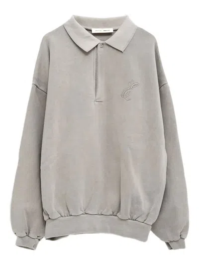 Essentials Fear Of God  "classic Polo" Sweatshirt In Gray