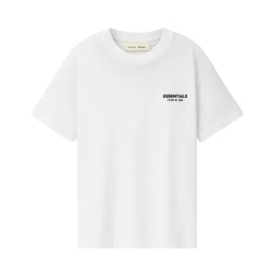 Pre-owned Essentials Fear Of God  Classic Short Sleeve Tee 'bright White' | Men's Size L