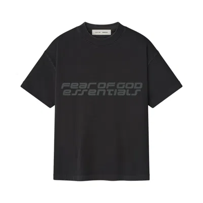 Pre-owned Essentials Fear Of God  Classic Short Sleeve Tee 'vintage Black' | Kid's Size 8