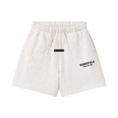Pre-owned Essentials Fear Of God  Classic Sweatshort 'oatmeal Heather' | Cream | Kid's Size 8 In White
