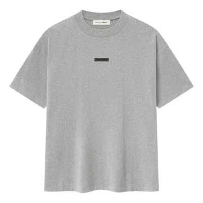 Essentials 90s Fit Pique Crewneck Tee In Gray