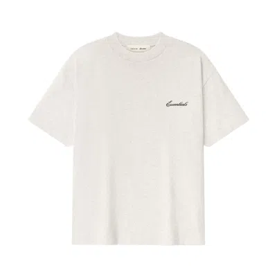 Pre-owned Essentials Fear Of God  Classic Tee 'oatmeal Heather' | Cream | Men's Size L In White
